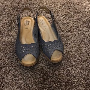 EUC Cut Out Wedge Sandals